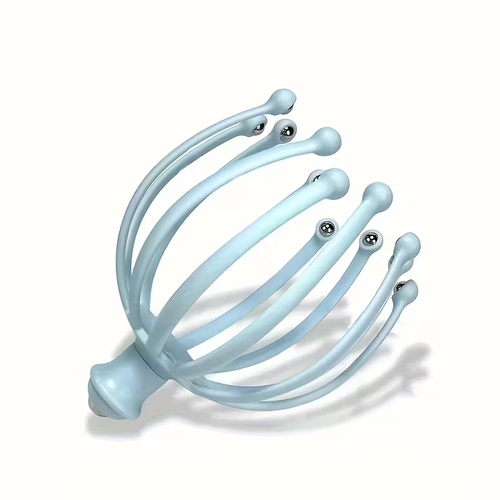 ​12-Claw Octopus Scalp Massager -  Light Blue Resin Head & Neck Relax Tool with Ergonomic Design, Stress, Improved Blood Circulation, Durable Light Blue Claws for Scalp Massage, Scalp Massager, Sleek Design, Smooth Texture
