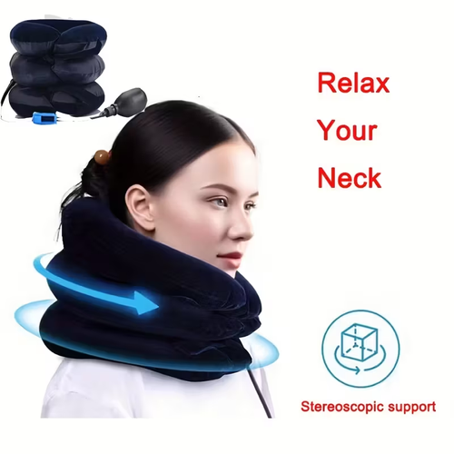 Neck flexible support pillow, Fitting snugly to the neck, Flexible wrap around, three-dimensional support, flexible neck support