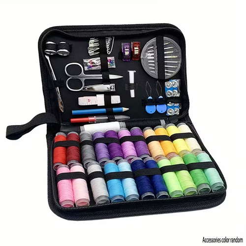 100pcs multi-sew kit with accessories - 24-color thread, needles and thread small repair sewing kit