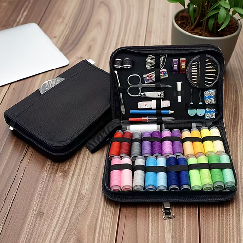 100pcs multi-sew kit with accessories - 24-color thread, needles and thread small repair sewing kit