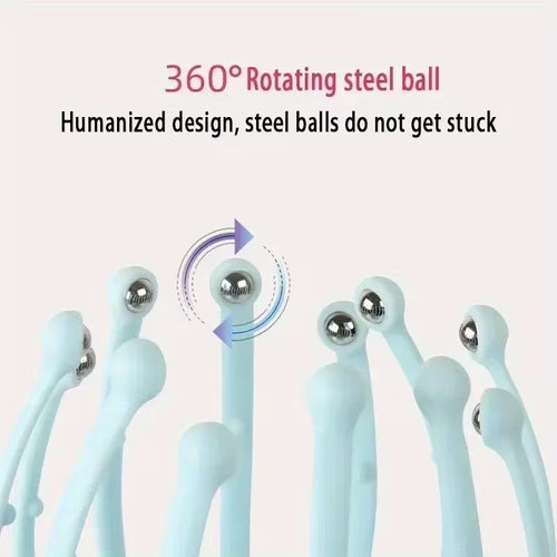 ​12-Claw Octopus Scalp Massager -  Light Blue Resin Head & Neck Relax Tool with Ergonomic Design, Stress, Improved Blood Circulation, Durable Light Blue Claws for Scalp Massage, Scalp Massager, Sleek Design, Smooth Texture