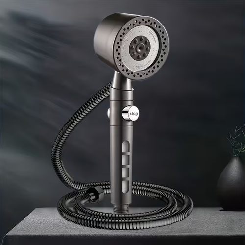 Set Pressure Handheld Shower with Shower Hose 5 Adjustable Water Flow Modes,