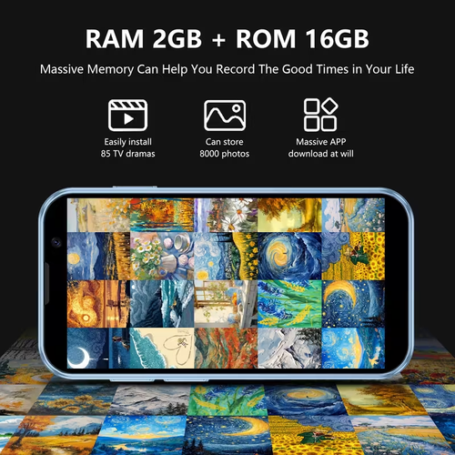 New Mini Phone With 3.0'' HD Touchscreen Mini Smartphone Dual SIM Little Mobile Phone World'S Smallest Phone With Face ID App Download Kids Cellphone Pocket 2GB+16GB Best Backup Phone Best Creative Gift