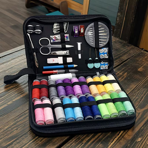 100pcs multi-sew kit with accessories - 24-color thread, needles and thread small repair sewing kit