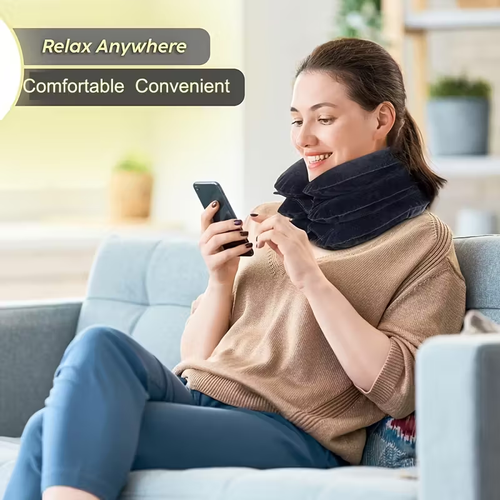 Neck flexible support pillow, Fitting snugly to the neck, Flexible wrap around, three-dimensional support, flexible neck support