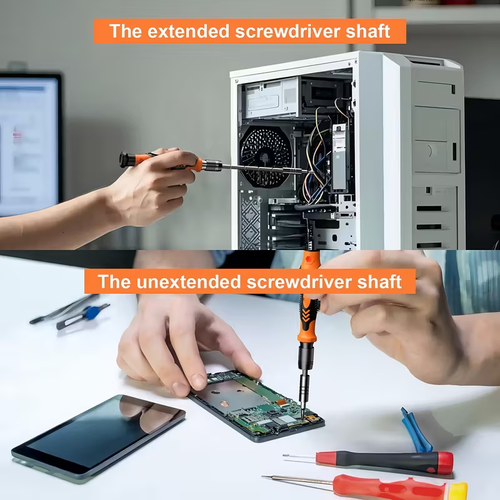 117pcs Precision Screwdriver Set - Magnetic Repair Tool Kit with Anti-Slip Ergonomic Handle