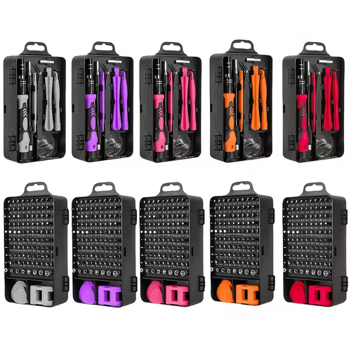 117pcs Precision Screwdriver Set - Magnetic Repair Tool Kit with Anti-Slip Ergonomic Handle