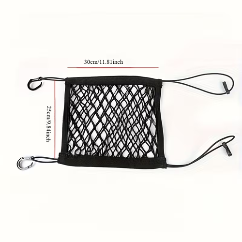 Stretchable Elastic Mesh Car Storage Net Bag | Between Seats Divider Pet Barrier Organizer Auto Accessories