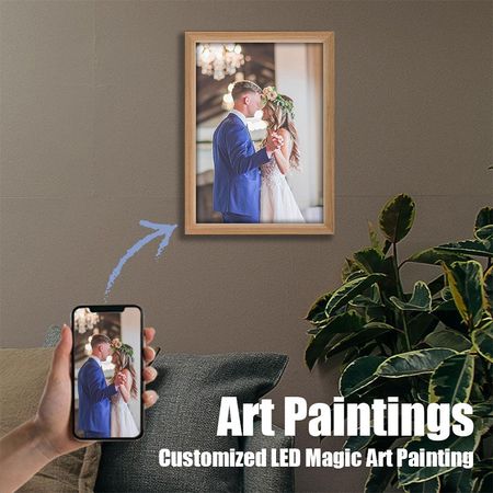 Personalized Photo Sketch Art Frame & Night Light