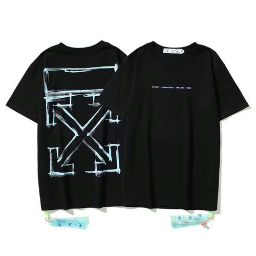 New Offs Wholesale High-quality White Custom Brand Men T-shirts With Print Short Sleeve Unisex White T-shirt