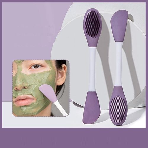 Colorful Silicone Facial Mask Brush Makeup Tools Spatula Silica Double Head Face Wash Mask Brush Clean