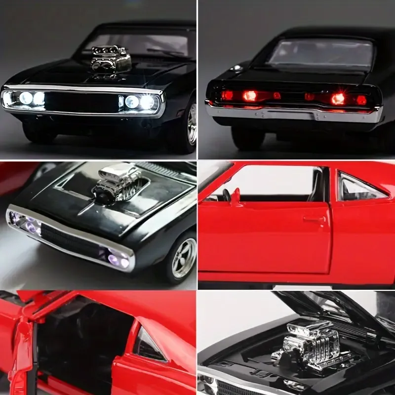 Red Alloy Die-Cast 1:32 Scale Toy Car - with Opening Doors, Realistic Sound & Light Features, Zinc Alloy, Manual Operation - Perfect for Collectors & Car Enthusiasts for winter