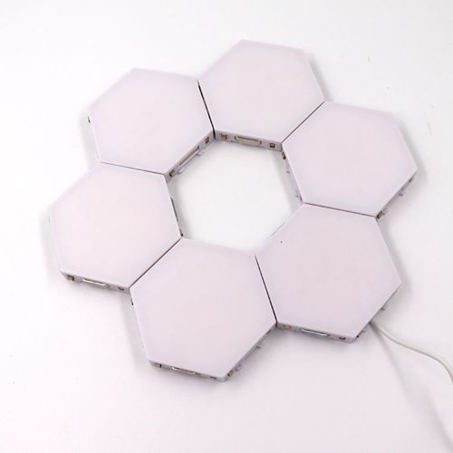 Quantum light led modular touch sensor lighting hexagonal light night light magnetic creative decorative wall 6pcs set