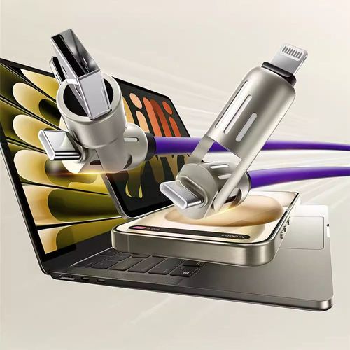 New 240W Fast Charging Cable, 4-in-1 Multi Charger Cord, Type-C Fast Charging, Compatible with iPhone, Huawei, Android Devices