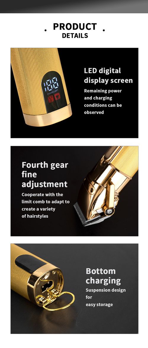 WAIKIL Professional Hair Clipper, Metal Body, New LED Digital Display, Smooth Cutting Experience, USB Rechargeable, Stainless Steel Detachable & Washable Blade