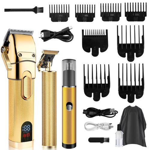 WAIKIL Professional Hair Clipper, Metal Body, New LED Digital Display, Smooth Cutting Experience, USB Rechargeable, Stainless Steel Detachable & Washable Blade