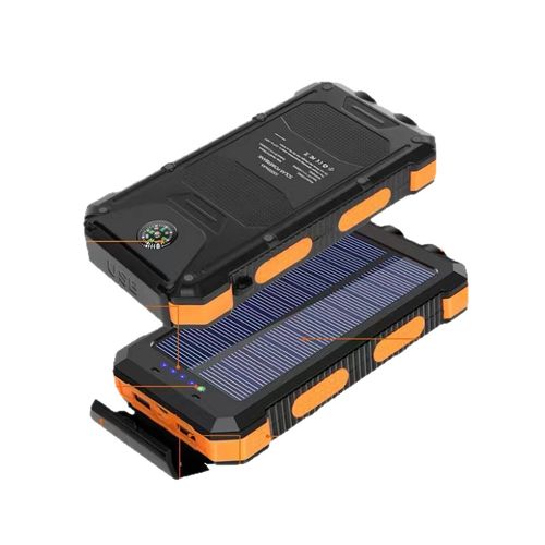 Waterproof Solar Power Bank 20000mAh, with Compass, Solar Charger, Custom Logo
