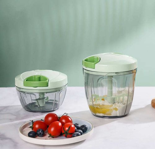 Manual Pull String Food Chopper, Hand Pull Meat Grinder, Multifunctional Vegetable Cutter, Kitchen Garlic Press Mincer