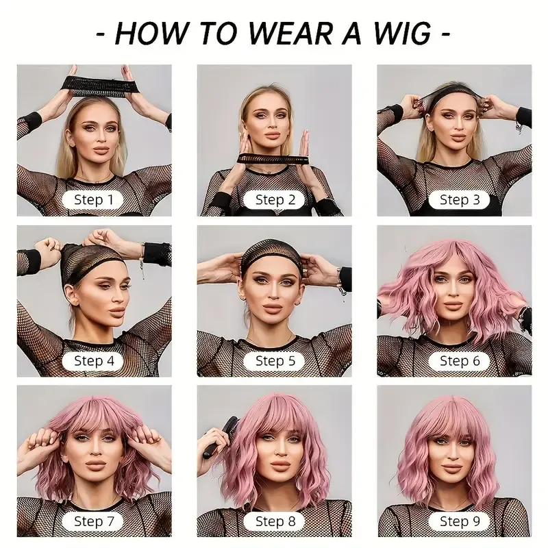Elegant Curly Wave Wig for Women, 150% Density Tang Long Fiber, Rose Net Cap, Middle Part Long Wavy Synthetic Hairpiece Suitable for All