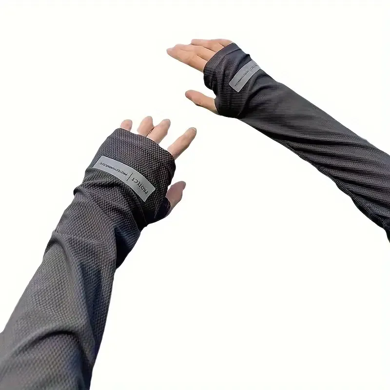 Unisex Cooling Arm Sleeves, Breathable Sun Protection, Loose Fitting For Cycling, Driving & Outdoor Activities