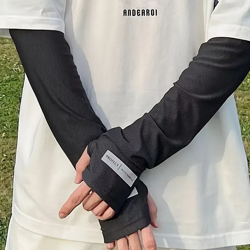Unisex Cooling Arm Sleeves, Breathable Sun Protection, Loose Fitting For Cycling, Driving & Outdoor Activities