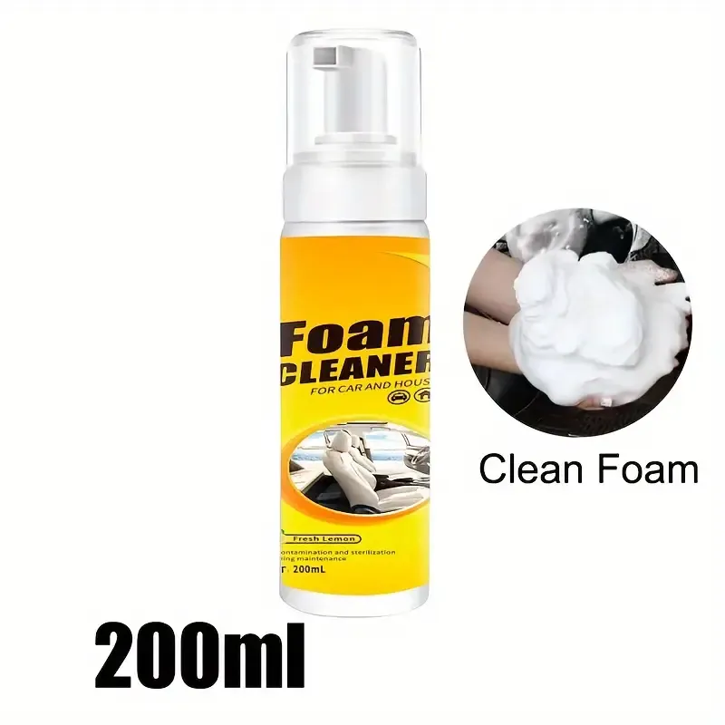 1pc 200ml Multi-Purpose Foam Cleaner Spray, Rust Remover for Car Seats, Interior Accessories, Home & Kitchen Care, Wood Plastic Composite Material Liquid Form