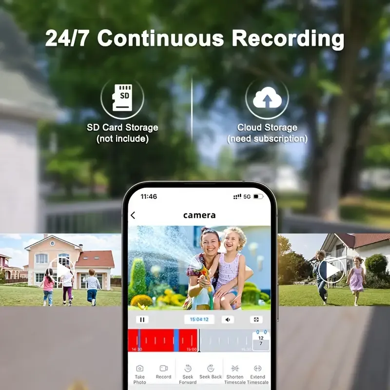 Local warehouse4pcs Solar Security Cameras with Spotlight Siren, Color Night Vision, Motion Detection, 2-Way Audio - No WiFi Needed, 2K 3MP Outdoor Surveillance for Home Security, Perfect Gift for Christmas, Halloween, Thanksgiving, White