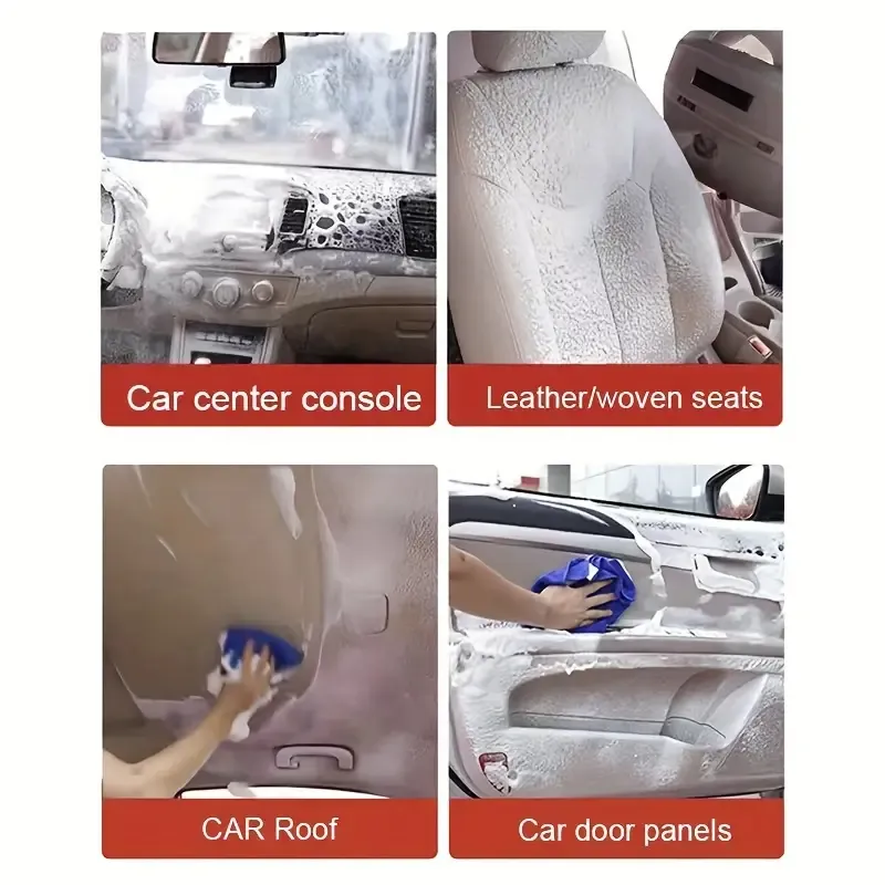 1pc 200ml Multi-Purpose Foam Cleaner Spray, Rust Remover for Car Seats, Interior Accessories, Home & Kitchen Care, Wood Plastic Composite Material Liquid Form