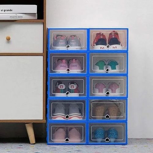 Plastic shoe storage box (12 pieces) | SHOEZY