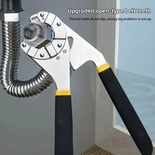 Adjustable Open-End Wrench Set with Sawtooth Design & Tight Bite - High Carbon Steel Construction