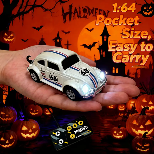 1:64 Mini Alloy Remote Control Car Pink Girl Daily Toy Cute Appearance Party Gift Classical Model Car Three-Speed Speed Adjustment Front and Rear Lights APP Handle Double Remote Control