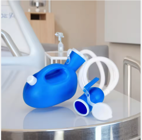 Portable 2 Liter Urinal 68 OZ Plastic Men's Urine Bottle with Lid and Separate Urine Outlet for Hospital Home Camping Car Travel