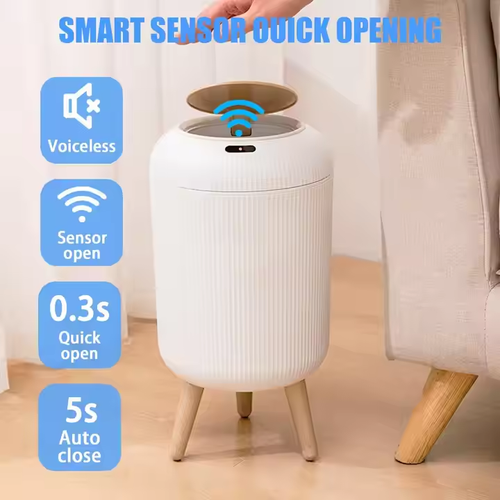 Hot-selling round high-legged smart sensor trash can