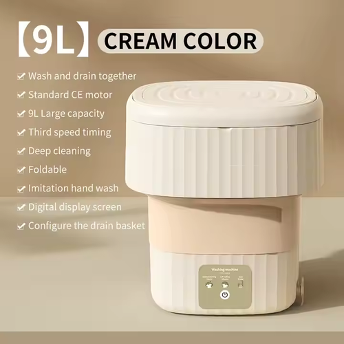 Portable foldable mini washing machine