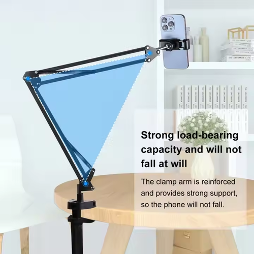 360 Degrees Flexible Alloy Stand for Mobile Phones or Tablets Long Arm Holder for Home Bed or Desk