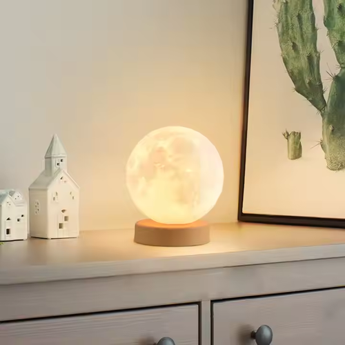 Romantic moon night light with charging button