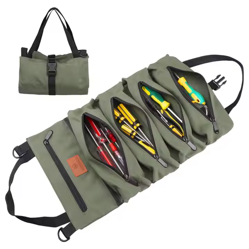 A multi-functional rolleable bag for storing electrician tools