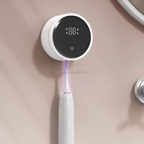 Portable rechargeable UV sterilized toothbrush holder 