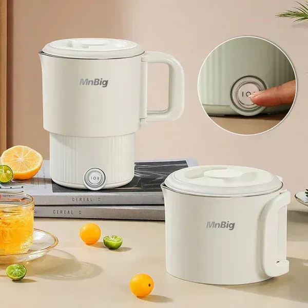 Panela elétrica multifuncional dobrável de aço inoxidável