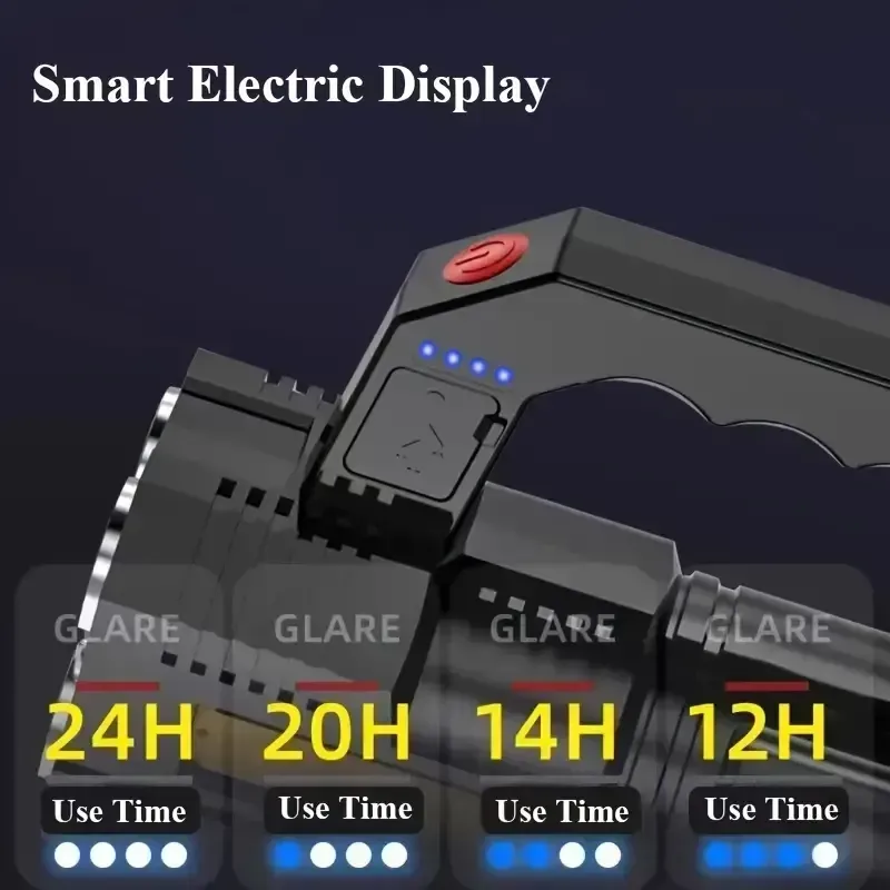 Lanterna LED Quad-core Ultra Brilhante - Lanterna de Acampamento, USB Recarregável de Alta Potência