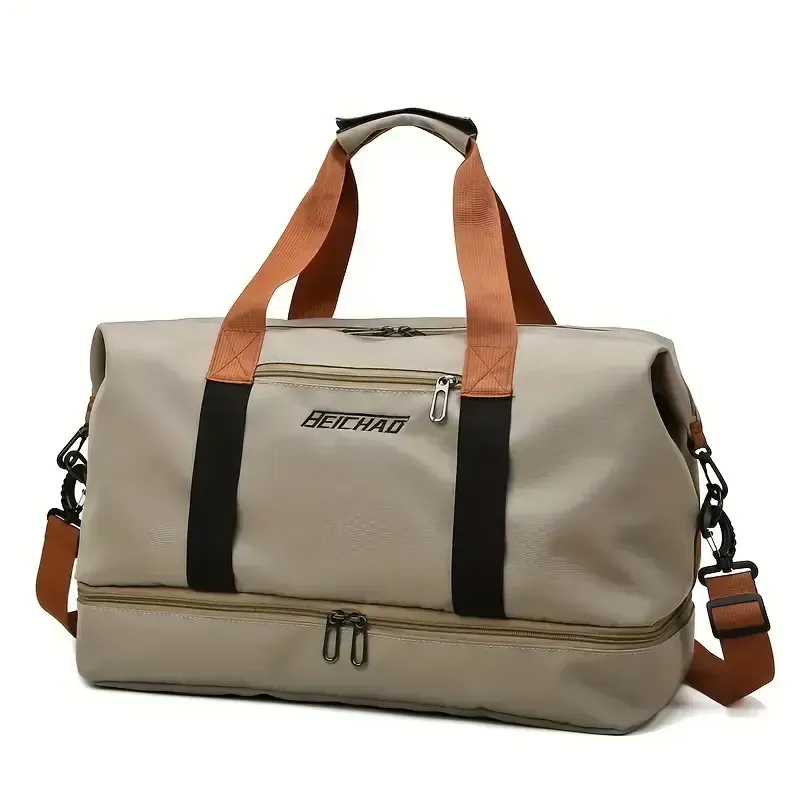 Grande bolsa de viagem impermeável extra grande com separação seca e úmida。