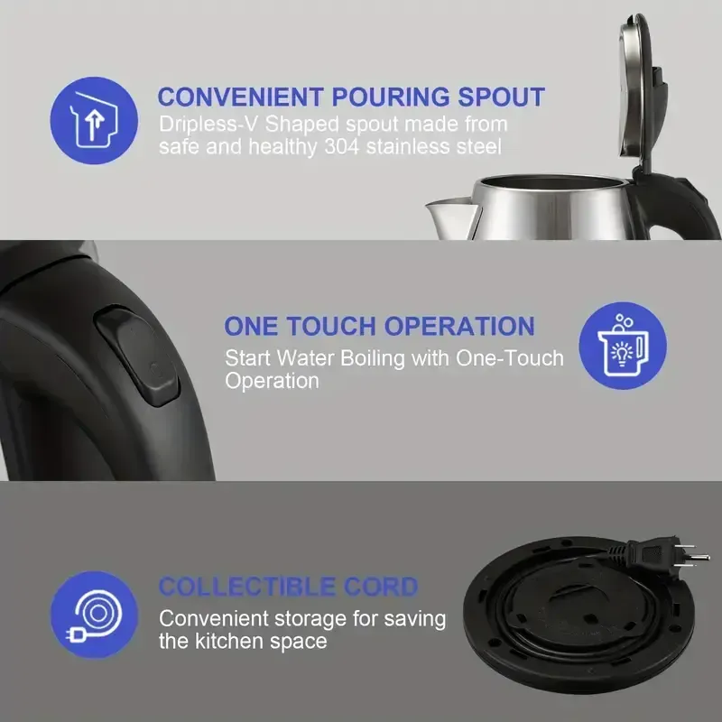 Bouilloire électrique Heamantol, bouilloire à eau chaude de 700W, théière et bouilloire, arrêt automatique et protection contre la surchauffe.
