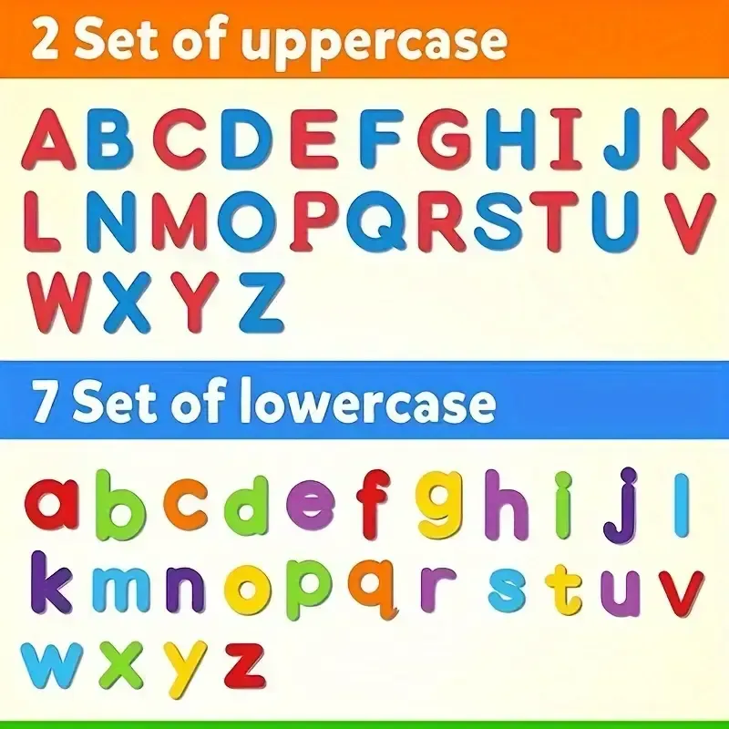 Coogam Back-to-school Season Magnetic Letters 234 Pcs, Uppercase Lowercase Foam Alphabet ABC Fridge Magnets, Educational Toy Set For Classroom Kids Learning Spelling With Magnetic Board And Storage Box