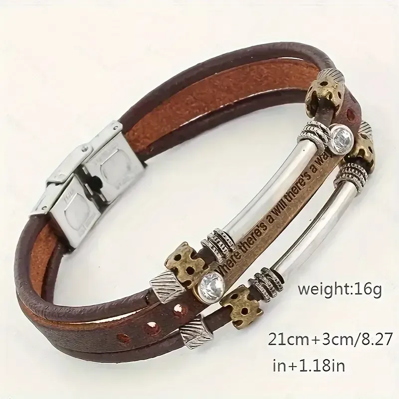 Pulseiras modernas de couro e corda