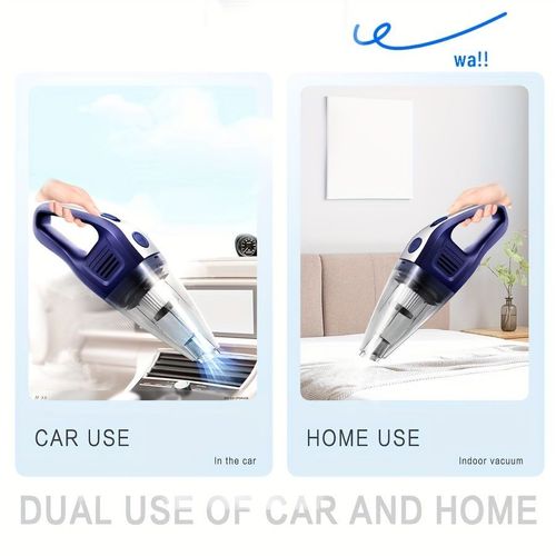 Aspirador portátil sem fio para carro familiar, aspirador potente com sucção USB, mini aspirador de limpeza, equipado com diversos acessórios, adequado para carro, casa, escritório e outras ferramentas de fenda.