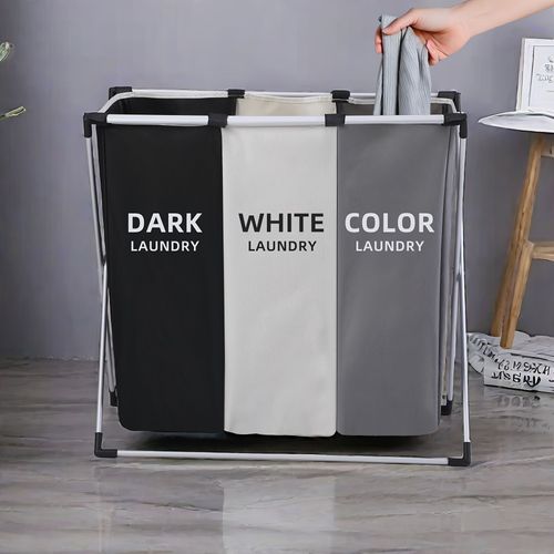 Cesto de roupa suja de grande capacidade para pc, cesto de roupa suja durável para casa, dormitório universitário, cesto de armazenamento de roupa suja