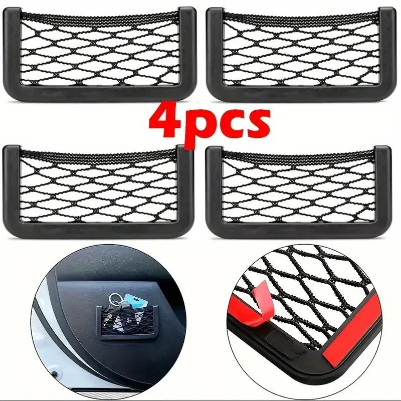 4Pcs Car Mesh Organizador Bolsos