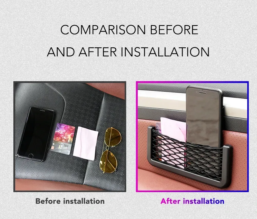 4Pcs Car Mesh Organizador Bolsos