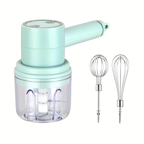 Multifunctional electric garlic masher, blender, egg beater, manual kitchen cake mixer, meat grinder, garlic grater all-in-one