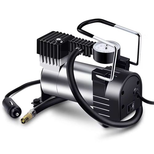 12V 150 Psi Deluxe Portable Metal Car Tire Inflator - Heavy-Duty, Fast Inflation, Compact Design, Easy to Use, Ideal for Cars, Trucks, SUVs, and Bicycles